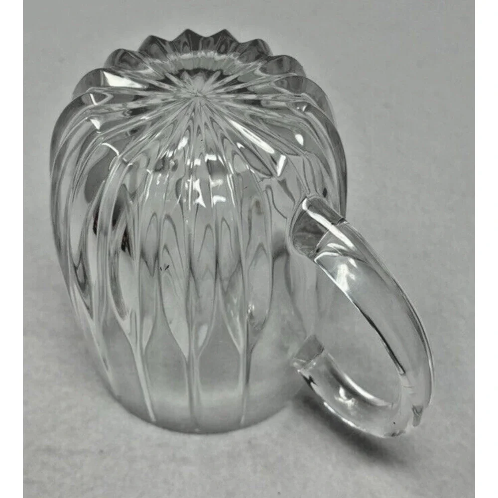Mikasa Park Lane Crystal Mug Cup Vertical Cut Lines 4 3/8in W Germany‎ Discontin
